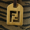 Fendi Zucca Canvas Zebra Pattern Brown Tote Bag #3609 by Bolt Boutique