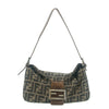 Fendi Zucca Mamma Bucket Baguette Leather Handbag Tote #9419
