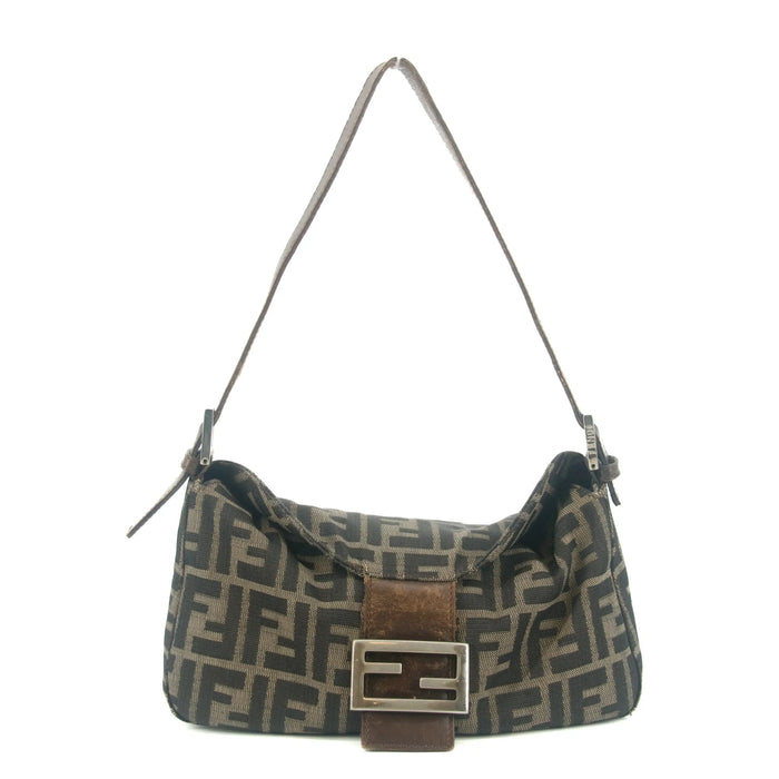Fendi Zucca Mamma Bucket Baguette Leather Handbag Tote #9419 by Bolt Boutique