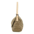 Fendi Zucchino Canvas Beige Shoulder Bag #9235 by Bolt Boutique