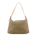 Fendi Zucchino Canvas Beige Shoulder Bag #9235 by Bolt Boutique