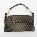Fendi Zucchino Canvas Cuoio Small Chef Pocket Clutch Bag #2295 by Bolt Boutique