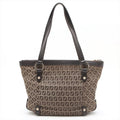 Fendi Zucchino Canvas &amp; Leather Shoulder bag Brown 8BH196 #2328 by Bolt Boutique