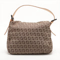 Fendi Zucchino Mamma Baguette Canvas &amp; Leather Handbag Brown #2445 by Bolt Boutique