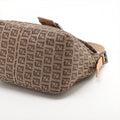 Fendi Zucchino Mamma Baguette Canvas &amp; Leather Handbag Brown #2445 by Bolt Boutique