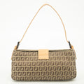 Fendi Zucchino Mamma Bucket Canvas x Leather Pochette Bag #2530 by Bolt Boutique