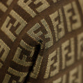 Fendi Zuccino Brown FF Canvas x Leather Shoulder Bag 3183 by Bolt Boutique