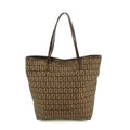 Fendi Zuccino Brown FF Canvas x Leather Shoulder Bag 3183 by Bolt Boutique