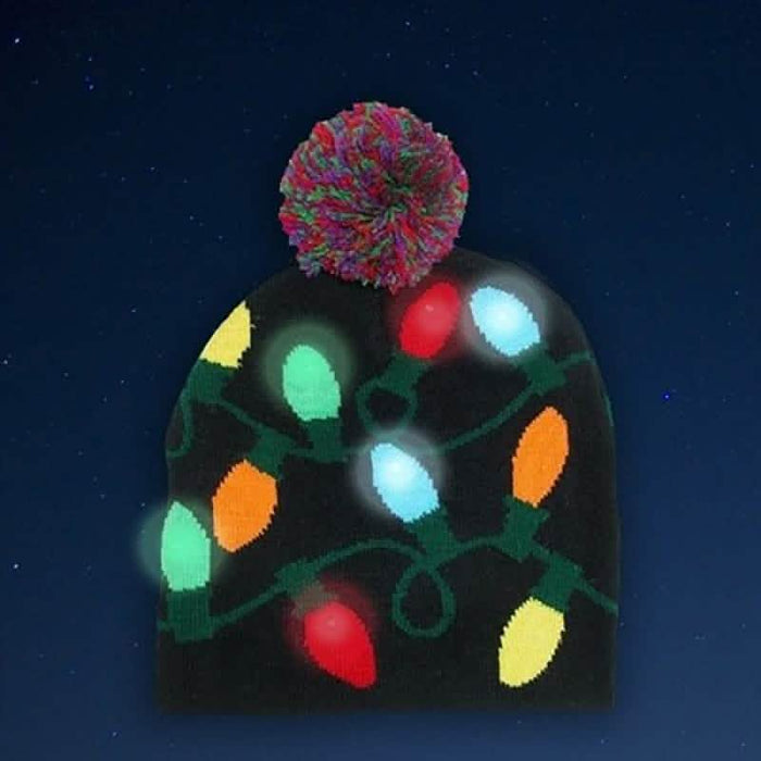 Festive LED Lights Knit Hat by DailySale