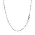 14K White Gold Fine Paperclip Chain (1.5mm) by Bids.com