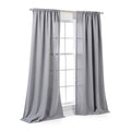 No. 918 1-Panel Lourdes Crushed Sheer Window Curtain, Grey, 59X84 by Vanessa Jane