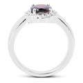 2.58 Carat Genuine Garnet and White Topaz .925 Sterling Silver Ring by Bids.com