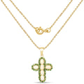 14K Yellow Gold Plated 3.11 Carat Genuine Ethiopian Opal and Chrome Diopside .925 Sterling Silver Pendant by Bids.com