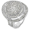 1.13 Carat Genuine White Diamond .925 Sterling Silver Ring by Bids.com