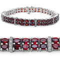 19.05 Carat Genuine Garnet .925 Sterling Silver Bracelet by Bids.com