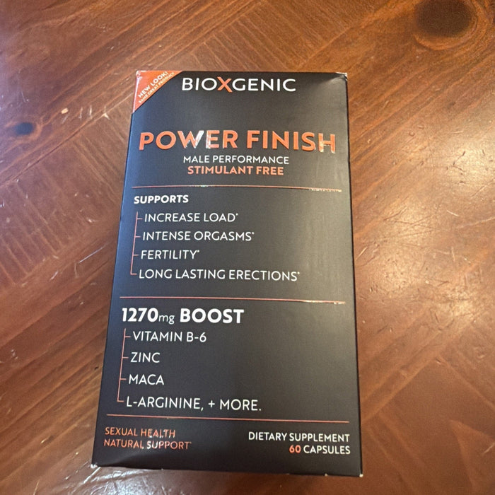 BioXgenic Power Finish Male Performance 60 Capsules Enhancing Supplement NEW by Price Is Right Miami