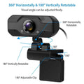 FHD 1080P USB Webcam with 360° Rotatable Clip by DailySale