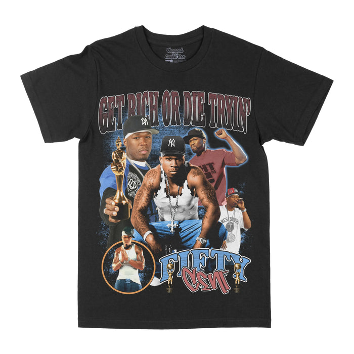 Fifty Cent "Get Rich Or Die Tryin' Graphic Tee by Obsessed with graphic tees
