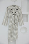 Cotton Black & White Bathrobe