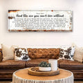 Find The One You Can't Live Without Family Sign by Tailored Canvases