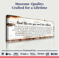 Find The One You Can't Live Without Family Sign by Tailored Canvases