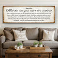 Find The One You Can't Live Without Family Sign II by Tailored Canvases