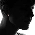 Fire Opal Crown Stud Earrings in 18K Rose Gold Plating by DailySale