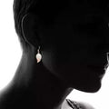 Fire Opal Leaf Earrings in 18K Rose Gold Plating by Peermont by DailySale
