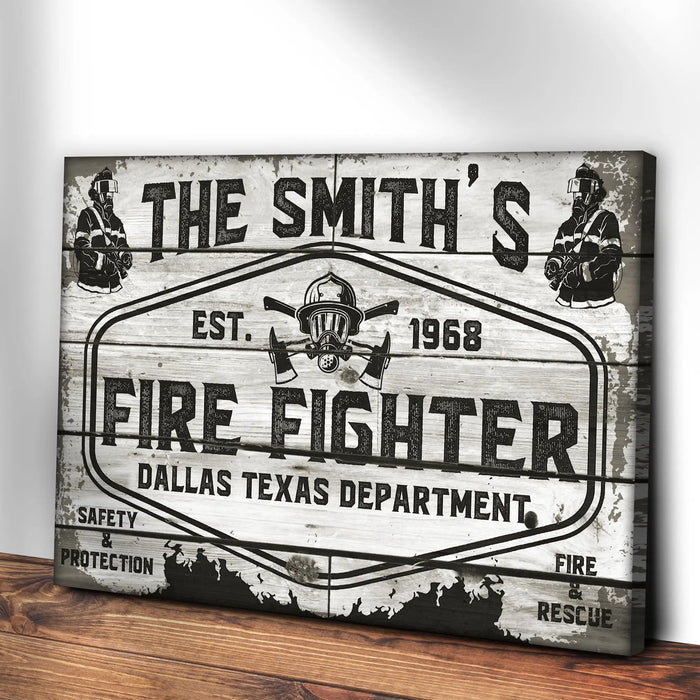 Fire & Rescue Fire Fighter Sign by Tailored Canvases