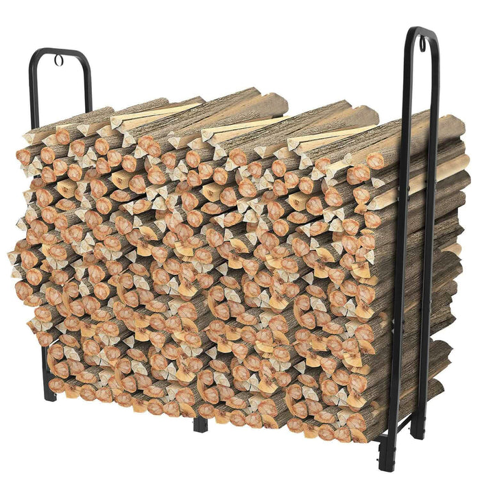 Firewood Log Rack 2500lbs Iron Storage Stacking Rack by DailySale