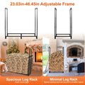 Firewood Log Rack 2500lbs Iron Storage Stacking Rack by DailySale