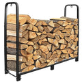 Firewood Log Rack 2500lbs Iron Storage Stacking Rack by DailySale