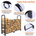 Firewood Log Rack 2500lbs Iron Storage Stacking Rack by DailySale