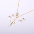 First Communion Cross Earring and Necklace Jewelry Set by Dear Ava