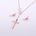 First Communion Cross Earring and Necklace Jewelry Set by Dear Ava