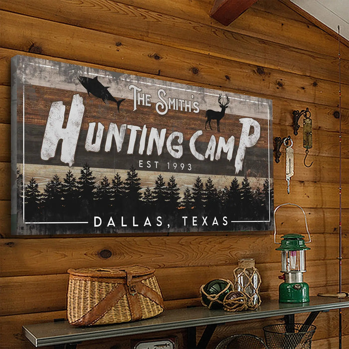 Fishing And Hunting Sign IV by Tailored Canvases