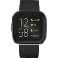 Fitbit - Versa 2 Smartwatch 40mm Aluminum - Black/Carbon with Silicone Band by DailySale