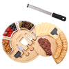 Fitnate Rotatable Round Cheese Cutting Board