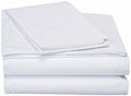 DaDa Bedding White Cotton Fitted and Flat Sheet Set by DaDalogy Bedding Collection