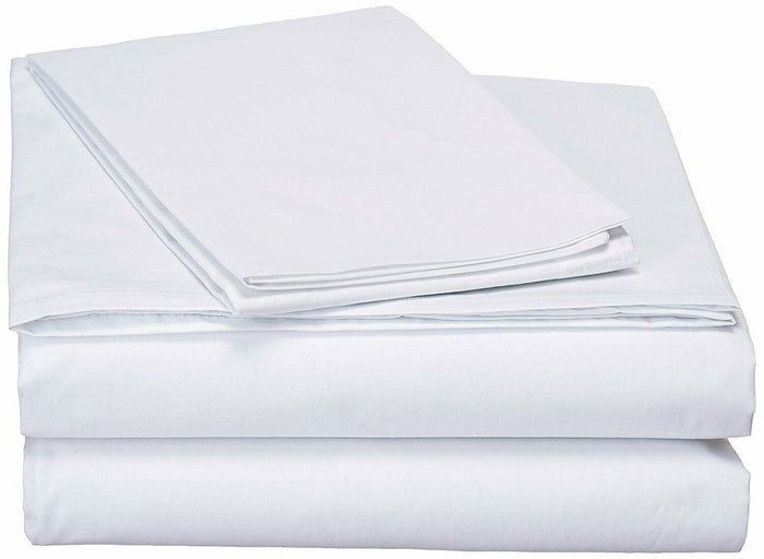 DaDa Bedding White Cotton Fitted and Flat Sheet Set by DaDalogy Bedding Collection
