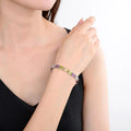 Five Stone Multi Color Tennis Bracelet by Fine Color Jewels
