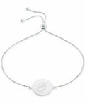 Giani Bernini Engraved Script Initial G Disc Bolo Bracelet in Sterling Silver by Vanessa Jane