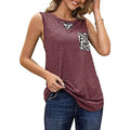 Women's Summer Tank Tops Leopard Pocket Sleeveless Blouse by DailySale