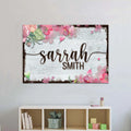 Floral Kids Room Sign by Tailored Canvases