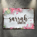 Floral Kids Room Sign by Tailored Canvases