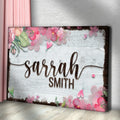 Floral Kids Room Sign by Tailored Canvases