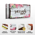 Floral Kids Room Sign by Tailored Canvases