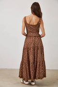 Floral Lace Trim Front Tie Top & Skirt Set by Boutique 23