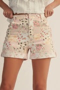 Floral Patchwork Shorts by Boutique 23