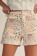 Floral Patchwork Shorts by Boutique 23
